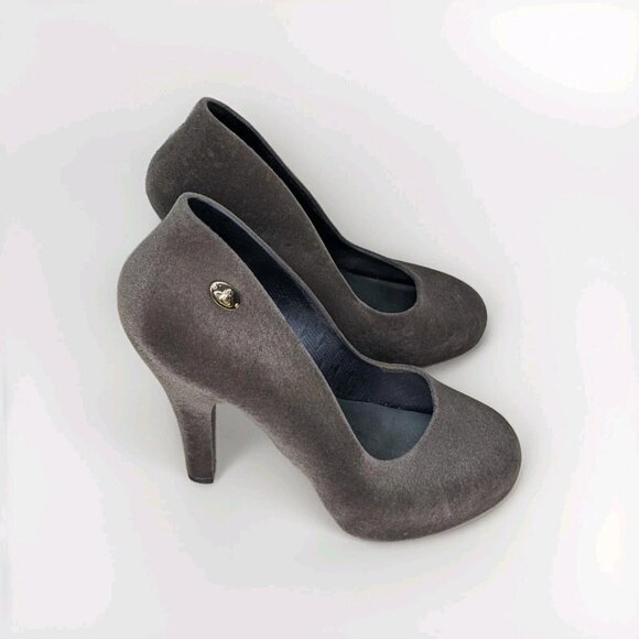 Vivienne Westwood x Melissa Anglomania Black Velvet Pumps Women's Size US 8 - Picture 8 of 8